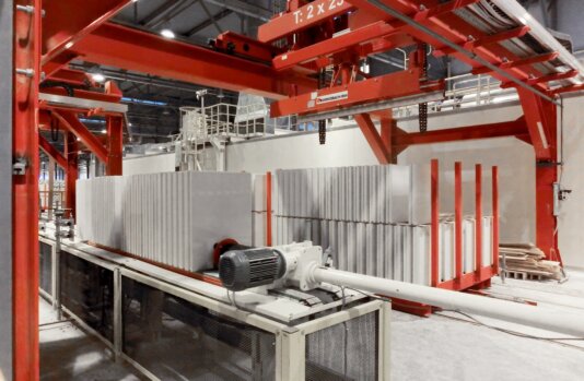 GRENZEBACH-خط توليد بلوک های دیواری گچی